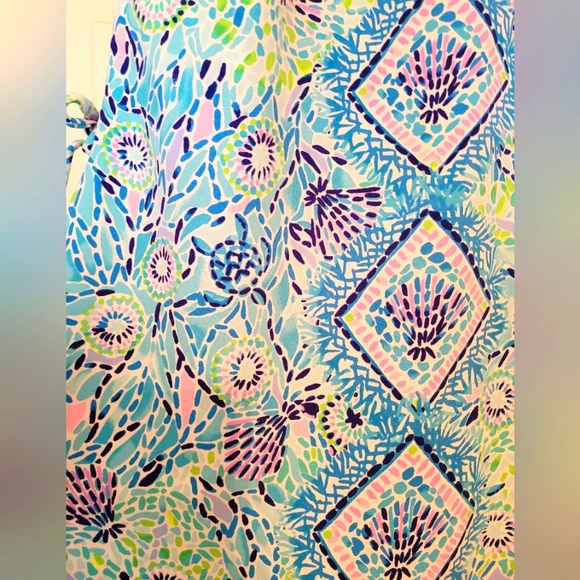 NWT - Lilly Pulitzer Blue Ibiza Pearl Romper - 12 - Picture 4 of 4